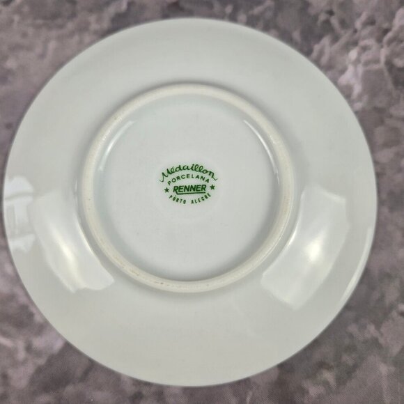 VTG Medaillon RENNER Espresso Set Porcelain Blue White Gold Porto Alegre 16 Pc - Picture 14 of 16